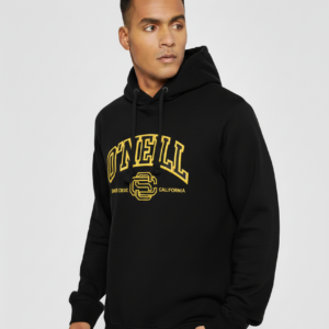 O'Neill Men's California Arch Logo Black Pullover Hoodie - Santa Cruz Edition