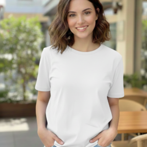Essential Short Sleeve Cotton Tee - Women's Basic White