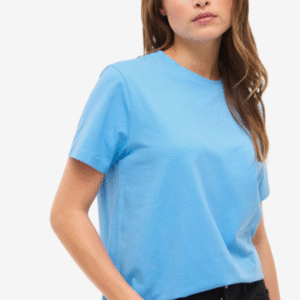 Vila Essential Crew Neck T-Shirt in Sky Blue
