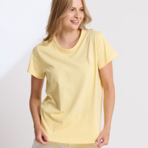 Classic Fit Soft Cotton T-Shirt in Pastel Yellow