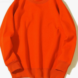 Vibrant Oversized Orange Crew Neck Sweatshirt