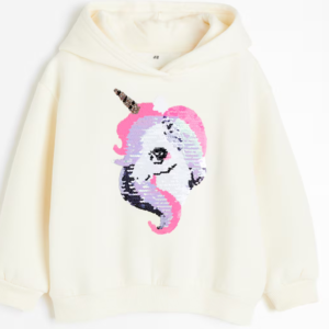 H&M Kids' Magical Unicorn Sequin Hoodie - Grey Marl