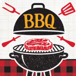 BBQ Gingham Check Lunch Napkins (16-Count, 2-Ply) - Sustainable & Recycled Tissue