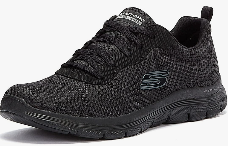 Skechers Men's Flex Lite - Running & Training Shoes – Sleek Black-on-Black