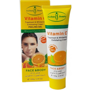 Aichun Beauty Vitamin C Exfoliating Peeling Gel – Face & Body Brightening Treatment (100g)