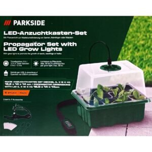 Parkside LED Propagator Set with Grow Lights - Seedlings & Herbs Starter Kit