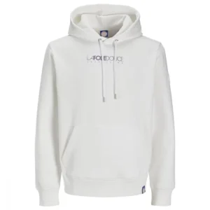 Jack & Jones La Folie Douce White Hooded Sweatshirt for Men