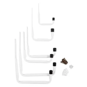 Parkside Home Organization Hook Set - 6 Heavy-Duty Garage/Utility Hooks in 4 Sizes (11 lb/5 kg Max)