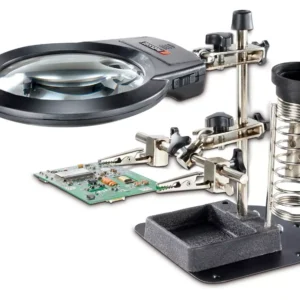 PARKSIDE LED Magnifying Soldering Station with Helping Hands and Iron Holder