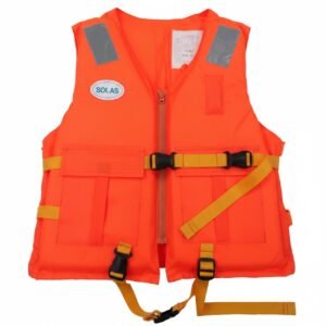 SOLAS Certified Professional Orange Life Vest - Adjustable & Reversible Safety Lifejacket