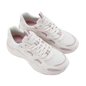Skechers Women’s White & Pink Running Shoes – Lightweight Comfort Sneakers