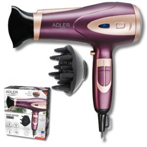 Adler AD 2248 Professional Ionic Hair Dryer – 2400W with Diffuser & Concentrator