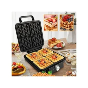 Adler Europe AD 3056 Deep Waffle Maker – 2000W Max Power, Non-Stick Plates with Adjustable Browning Control