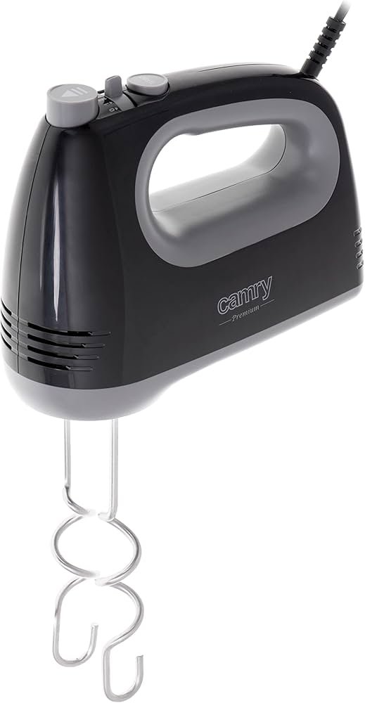 Camry Premium CR 4220 Hand Mixer - 750W Powerful Electric Mixer with 5 Speeds, Turbo Function, and Stainless Steel Attachments