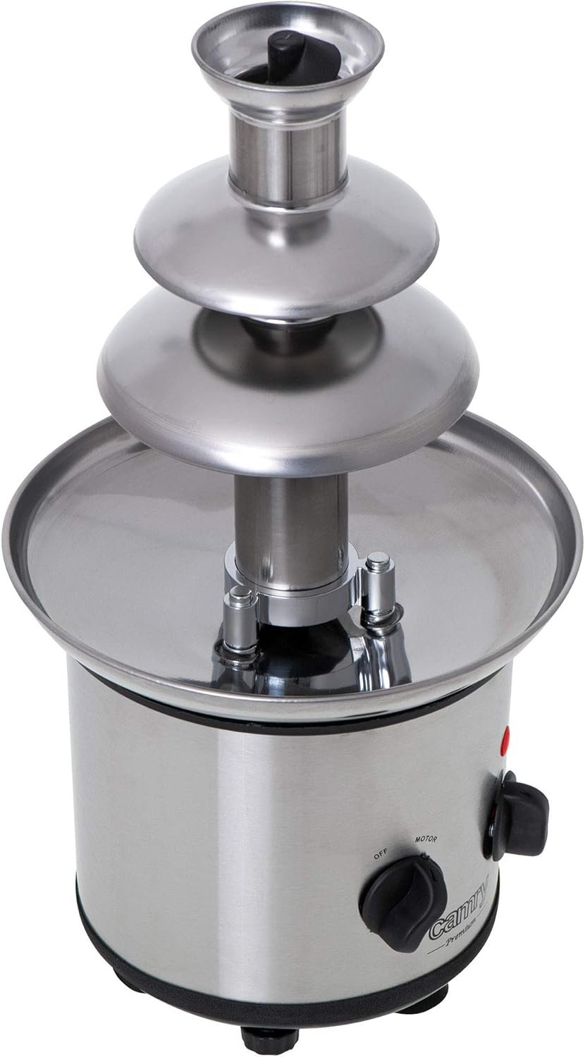 Camry CR 4488 Chocolate Fountain 320W – Stainless Steel 3-Tier Chocolate Fondue Machine