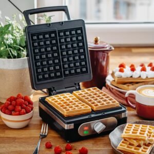 Adler AD 3056 Deep Waffle Maker 2000W – Non-Stick Plates & Temperature Control