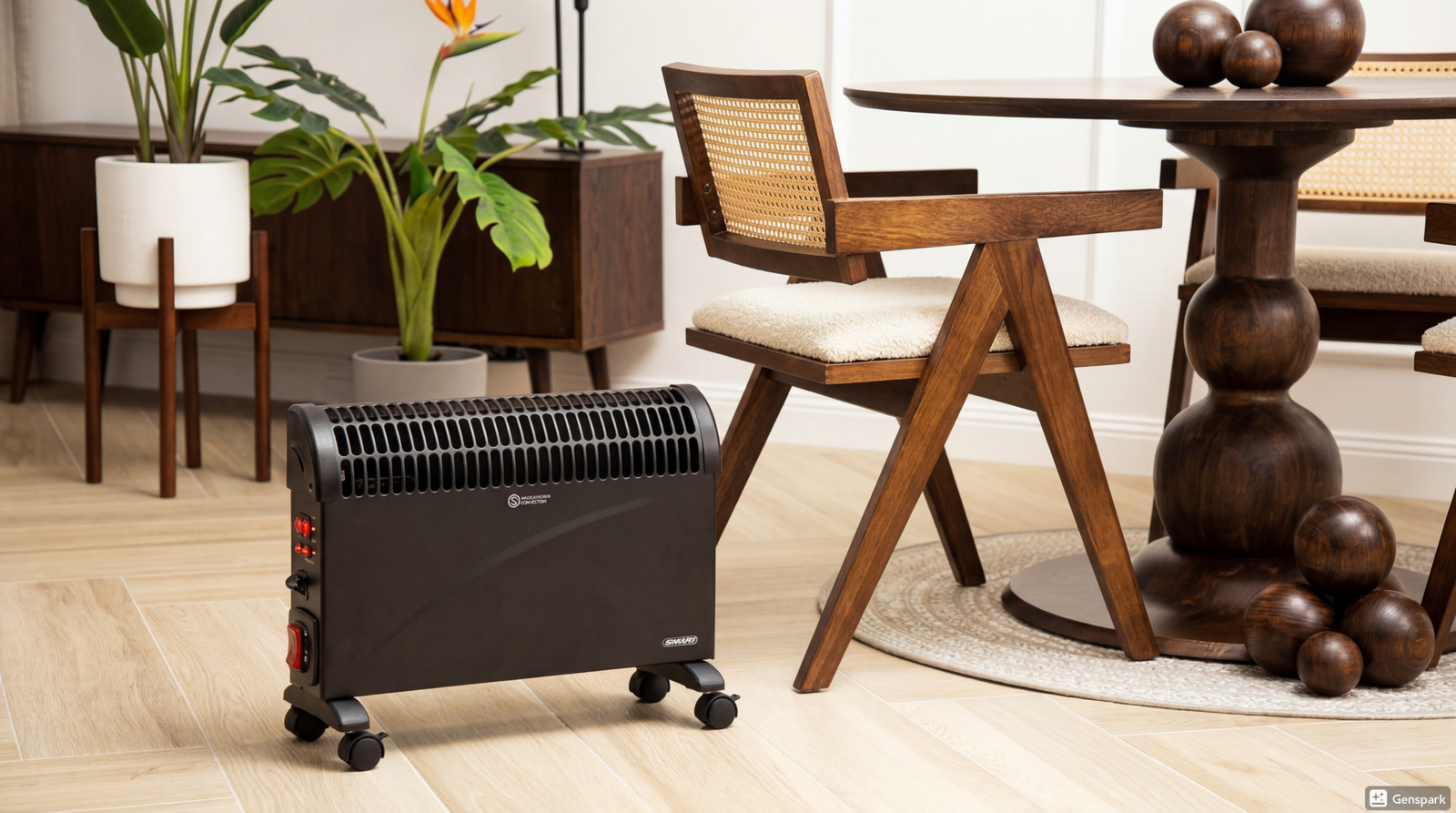 Mesko MS 7710 Quartz Electric Heater – 800W Portable Halogen Heater with 2 Heat Settings & Tip-Over Protection