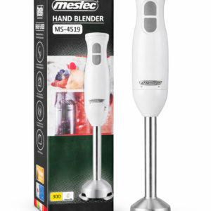 Mestec MS-4519 Immersion Hand Blender – 300W Ergonomic Stick Blender with Stainless Steel Blades, Dual Speed Control, and Detachable Shaft