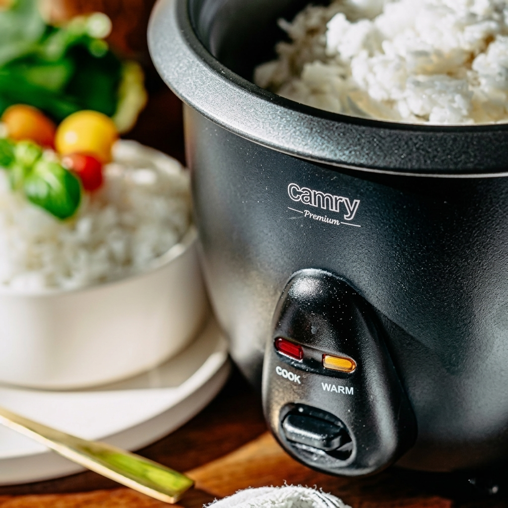 Camry Premium CR 6419 Rice Cooker – 1.0L Capacity, 400W Power – Automatic Keep Warm & Steam Cooking Function
