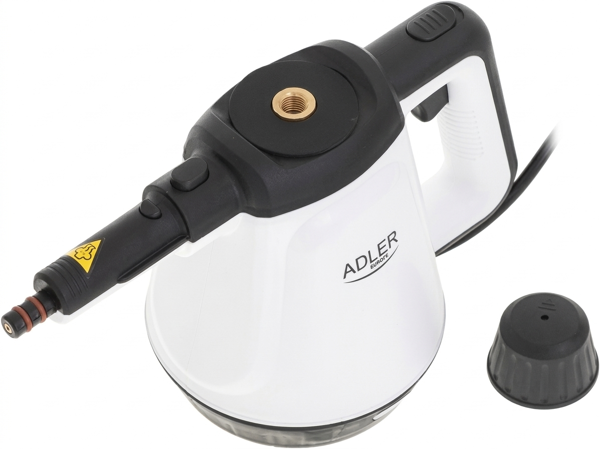 Adler AD 7038 Multi-Purpose Handheld Steam Cleaner - 2000W High-Pressure Steamer with 13 Accessories, Chemical-Free Sanitizing for Tiles, Windows, Upholstery & Car Interiors - White/Black