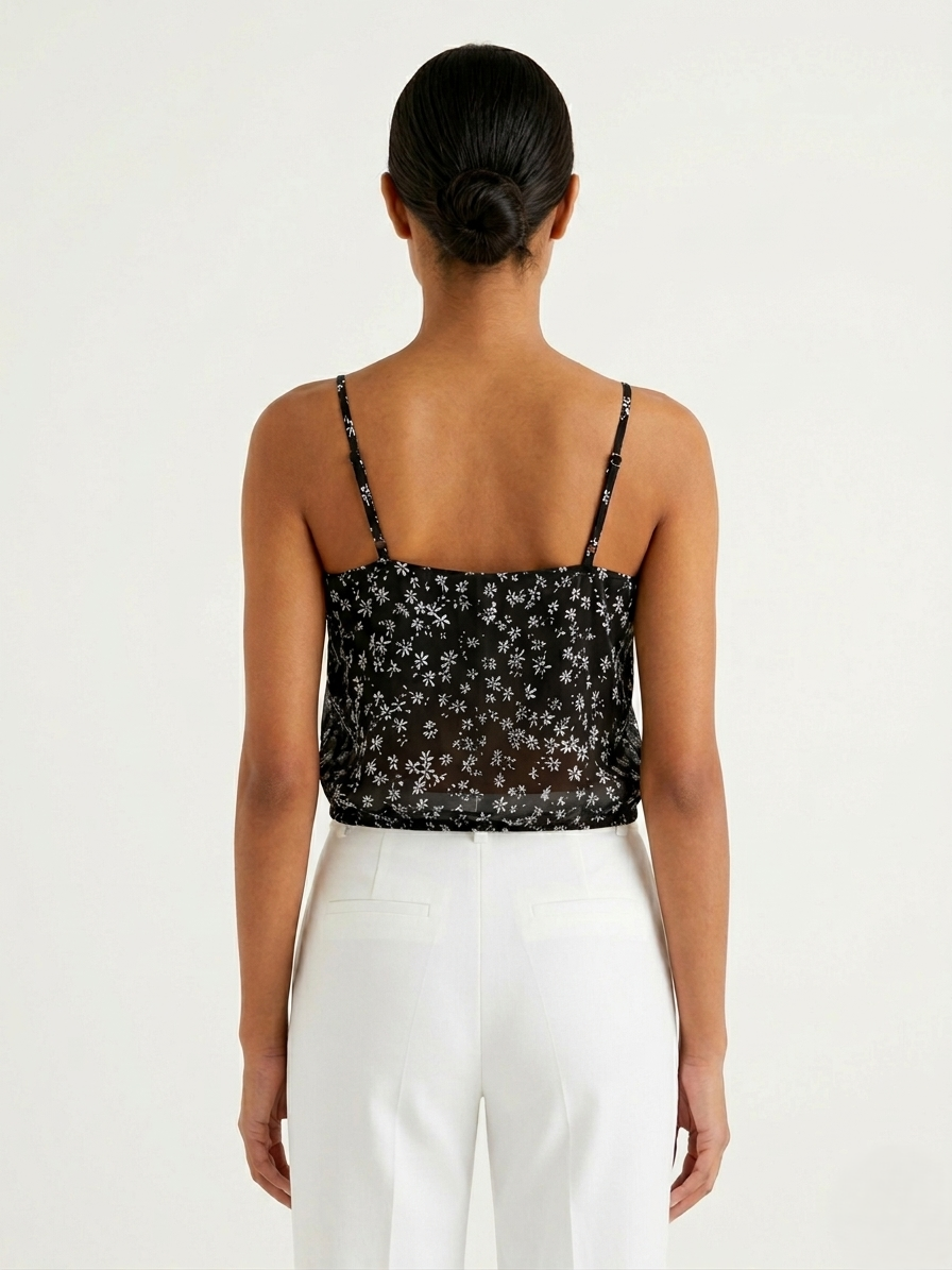 Women's Floral Print Cami Crop Top