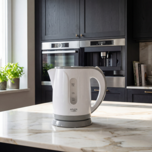Adler Europe AD 1371 Compact Electric Kettle - 0.8L, 850W, White/Grey