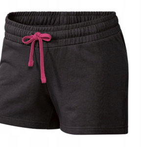 Women’s Cotton Sweat Shorts with Contrast Drawstring – Charcoal Black