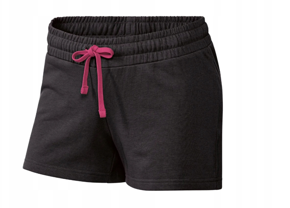 Women’s Cotton Sweat Shorts with Contrast Drawstring – Charcoal Black