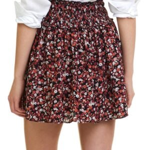 Women's Floral Print Chiffon Mini Skirt – High-Waisted A-Line Flowy Skirt