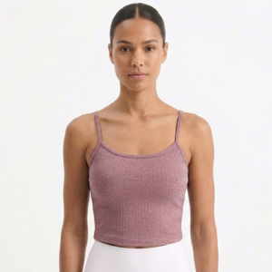 Women's Ribbed Spaghetti Strap Crop Top