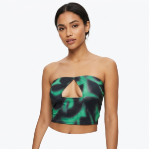 Women's Cut-Out Bandeau Crop Top