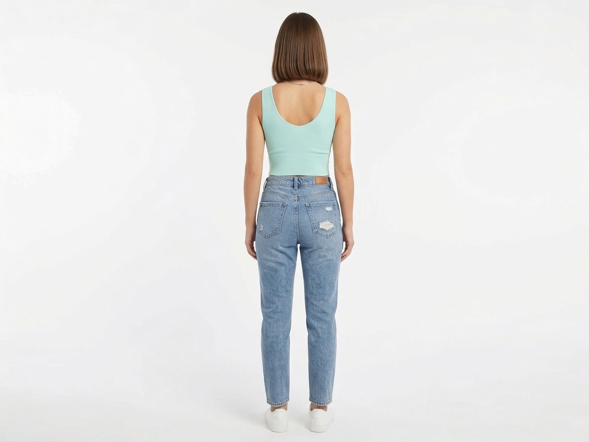 Women's Mint Green Ribbed Crop Top