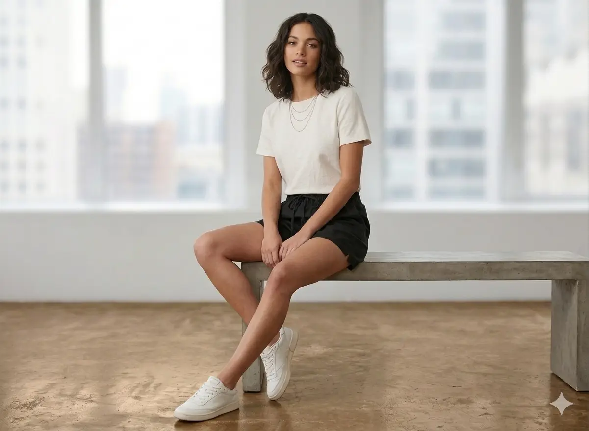 Women’s Black Linen Blend Drawstring Shorts – Elastic Waist Summer Casual Shorts | Ardene