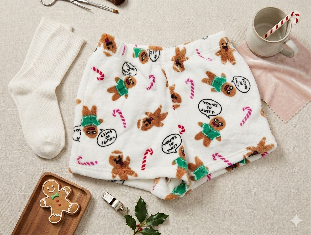 Women’s Fleece Pajama Shorts by Ardene – Soft Winter Lounge Shorts - Image 3