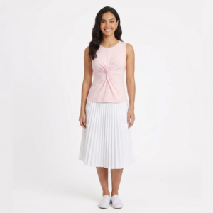 Women's Sleeveless Twist-Front Knit Top