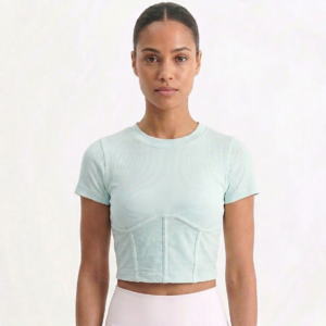 Women's Ribbed Corset Crop Top