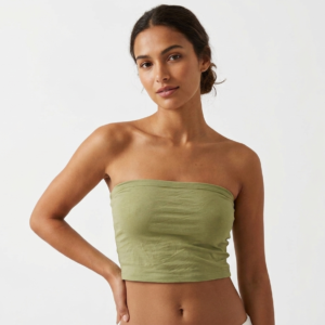 Women's Strapless Tube Top Olive Green